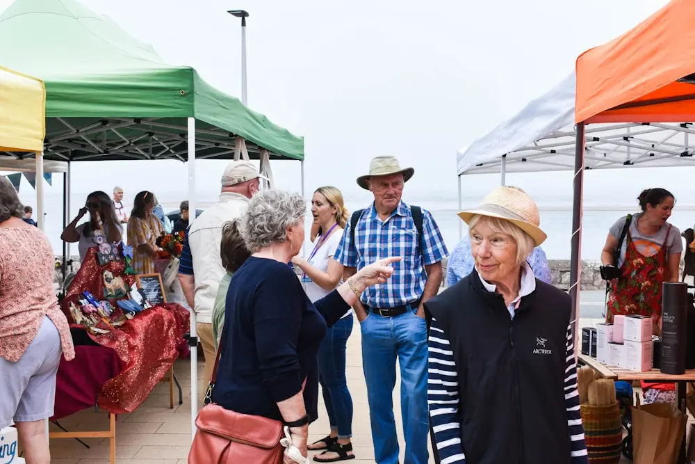 People gathering at a community event